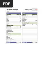 Net Worth Table