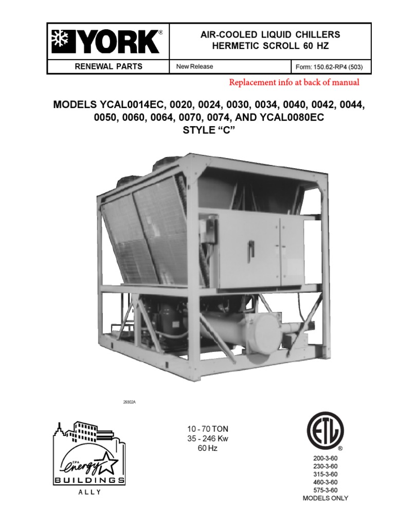 Catalogo York Chiller.pdf Manufactured Goods Mechanical Engineering