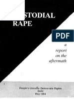 PUDR Report On Custodial Rape