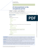 Role of Micronutrients in The Periconceptional Period: I. Cetin, C. Berti, and S. Calabrese