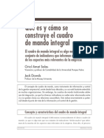 Qué es y cómo se construye el cuadro de mando integral