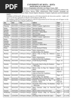 1122 - BA Time Table 2018