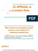 Critical Appraisal On Meta-Analysis Study