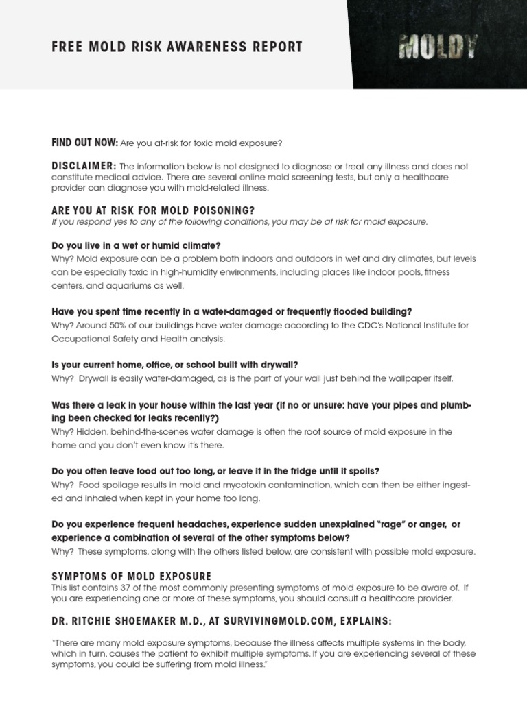 Assess Your Mold Exposure Risk | PDF | Mold | Hypothermia