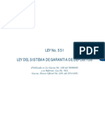 Ley Nº 551 y Ley Nº 563 - Ley Del Sistema de Garantia de Depósitos y Sus Reformas