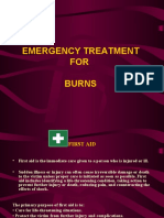 Emergency Treatment FOR Burns