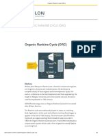 Organic Rankine Cycle (ORC)