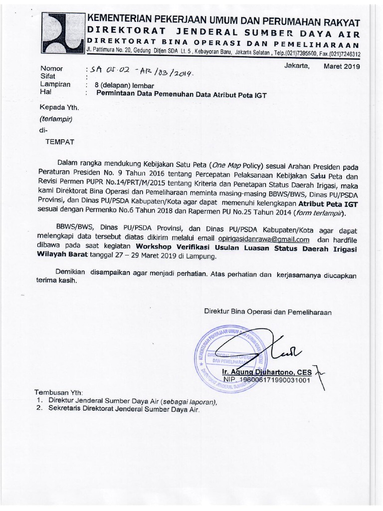 Contoh Surat Permohonan Peta