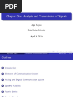 Chapter One: Analysis and Transmission of Signals: Aga Bayou