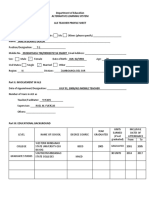 Department of Education Alternative Learning System Als Teacher Profile Sheet Part I. Personal Information