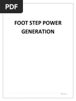 Foot Step Power Generation