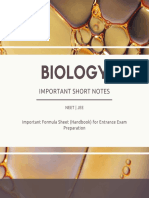 Biology: Important Short Notes