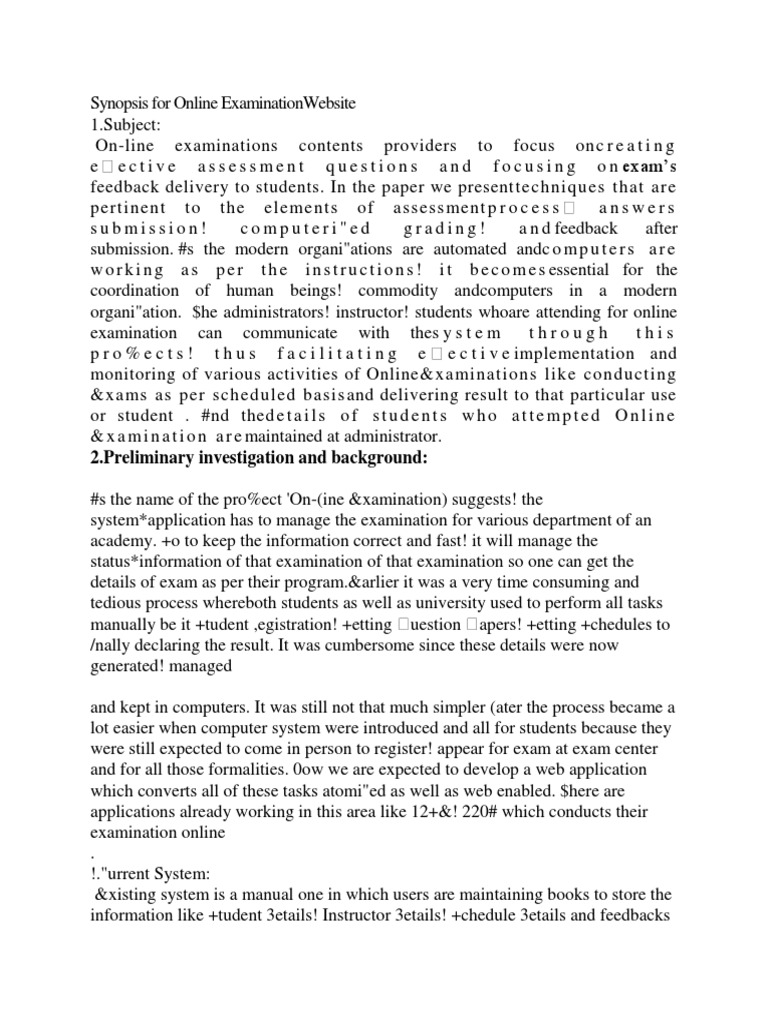Online Examination System Overview | PDF | Test (Assessment) | Digital ...