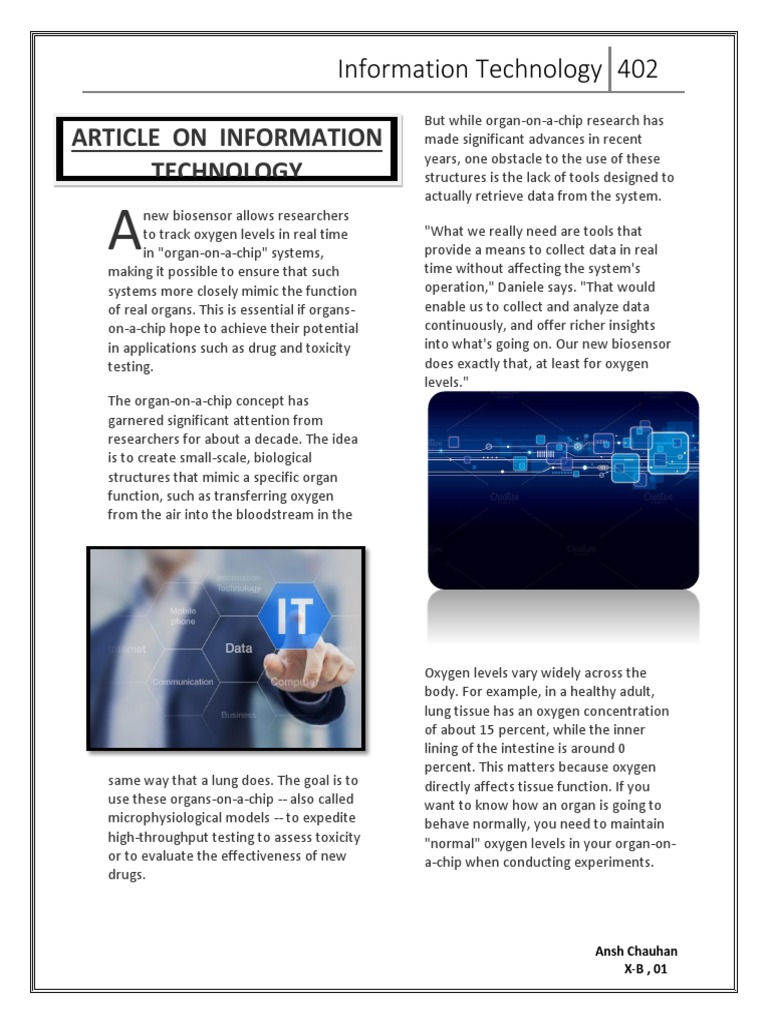 Article On Information Technology | PDF | Organ (Anatomy) | Biosensor