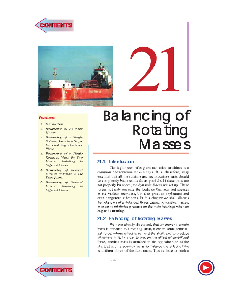 Balancing Of Rotating And Reciprocating Mases Pdf Nature