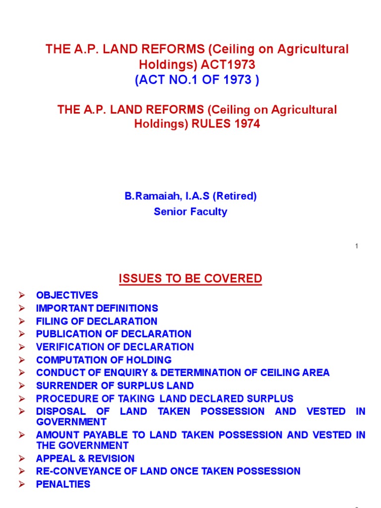 An Overview of the Objectives, Key Definitions, Filing Procedures and