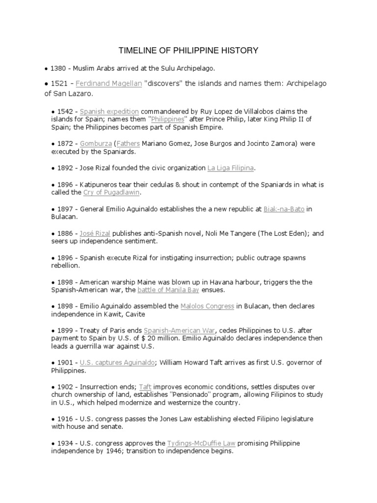 Timeline of Philippine History President Of The Philippines Corazon
