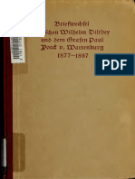Briefwechsel Zwischen Wilhelm DIlthey Und Dem Grafen Yorck PDF