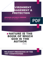 Environment Management & Protection: Geronimo Antonio B. Singson