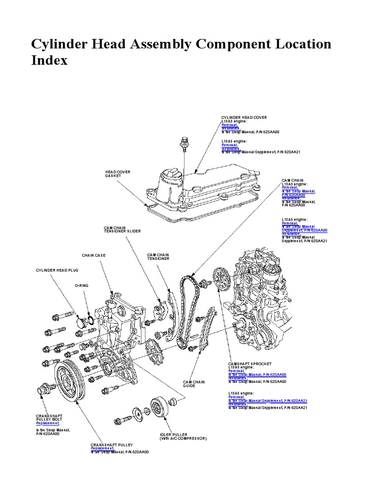 1.cylinder Head Assembly Component Location Index | PDF | Internal ...
