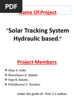 Name of Project: Solar Tracking System Hydraulic Based