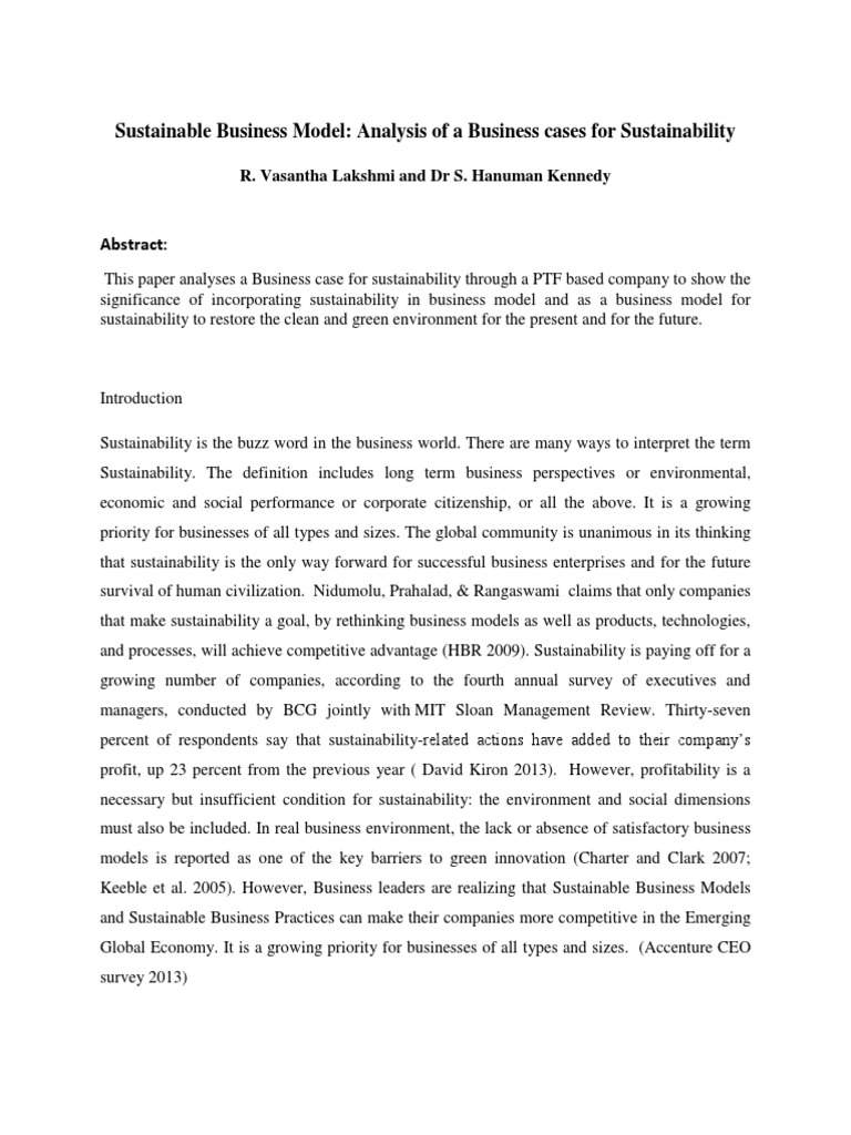Sustainable Business Models for Waste Management | PDF | Business Model ...