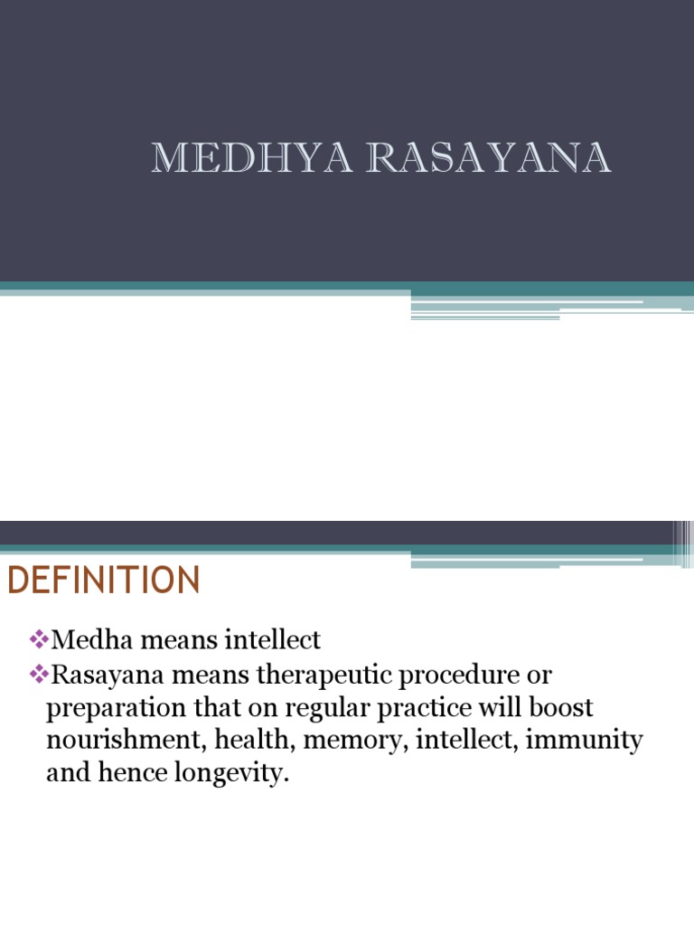 Medhya Rasayana | Herbalism | Antioxidant