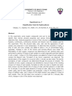 Experiment 7 - Classification Tests For Hydrocarbons