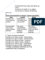 Gas Liquid Solid: Some Characteristics of Gases, Liquids and Solids