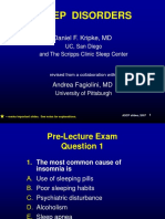 Sleep Disorders: Daniel F. Kripke, MD