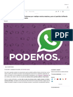 WhatsApp Cierra El Canal de Podemos Por Realizar Envíos Masivos, Pero El Partido Defiende Que Ha Hecho Todo Correctamente