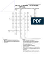 Crucigrama de Rol de Docente y Educador PDF