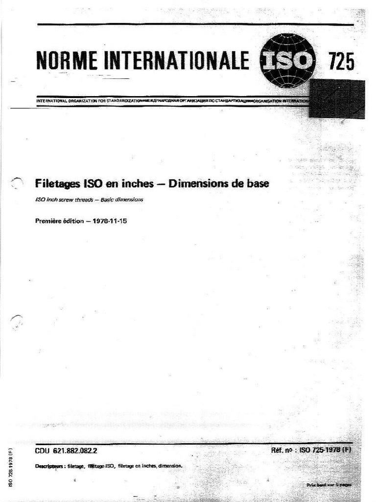 Iso 725 | PDF