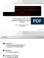 Convergence Analysis of High Gain Disturbance Observer Based Backstepping Control