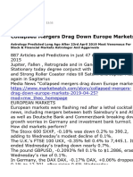 Collapsed Mergers Drag Down Europe Markets