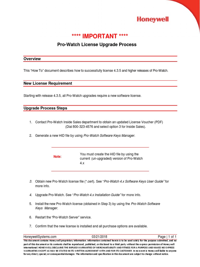 Pro-Watch License Upgrade Guide | PDF