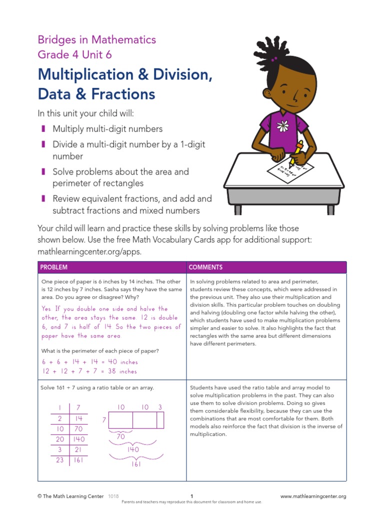 Unit 6 Family Overview | PDF | Fraction (Mathematics) | Multiplication