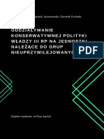 D. Puchała, Z. Kowalska, W. Jaroszewski - ODDZIAŁYWANIE KONSERWATYWNEJ POLITYKI WŁADZY III RP NA JEDNOSTKI NALEŻĄCE DO GRUP NIEUPRZYWILEJOWANYCH