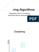 Clustering Algorithms: Dalya Baron (Tel Aviv University) XXX Winter School, November 2018