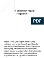 Ragam Sosial Dan Ragam Fungsional