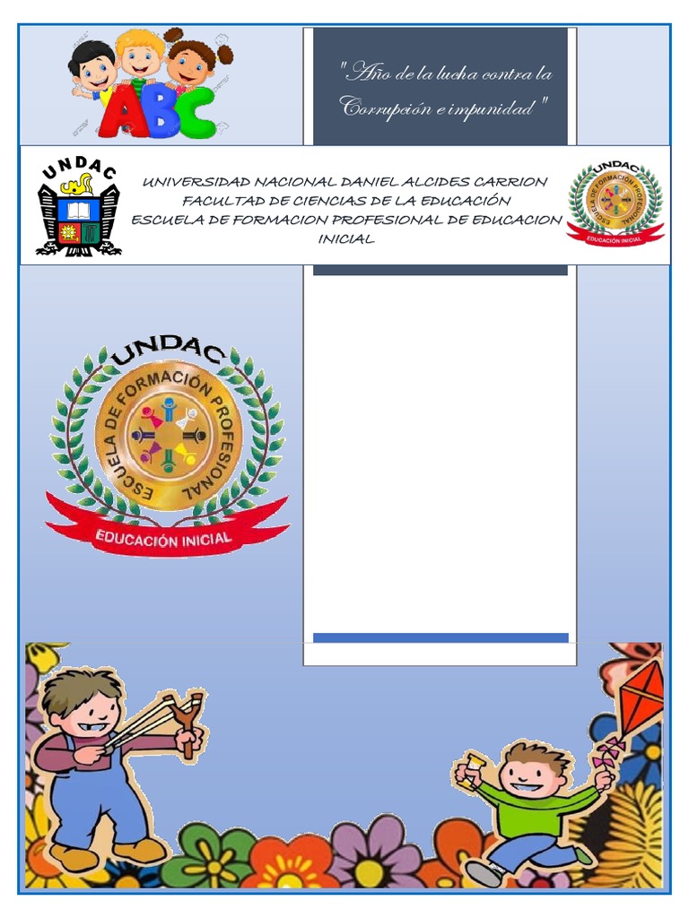 Carátula UNDAC para Educación Inicial | PDF