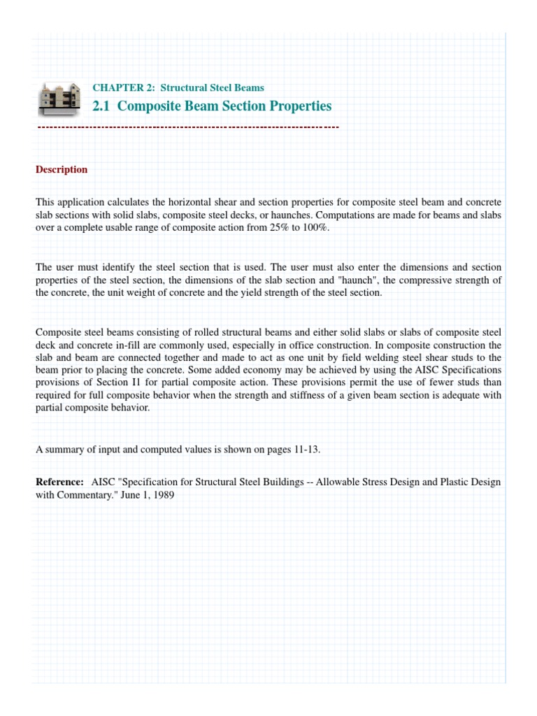 2.1 Composite Beam Section Properties PDF | PDF | Strength Of Materials ...