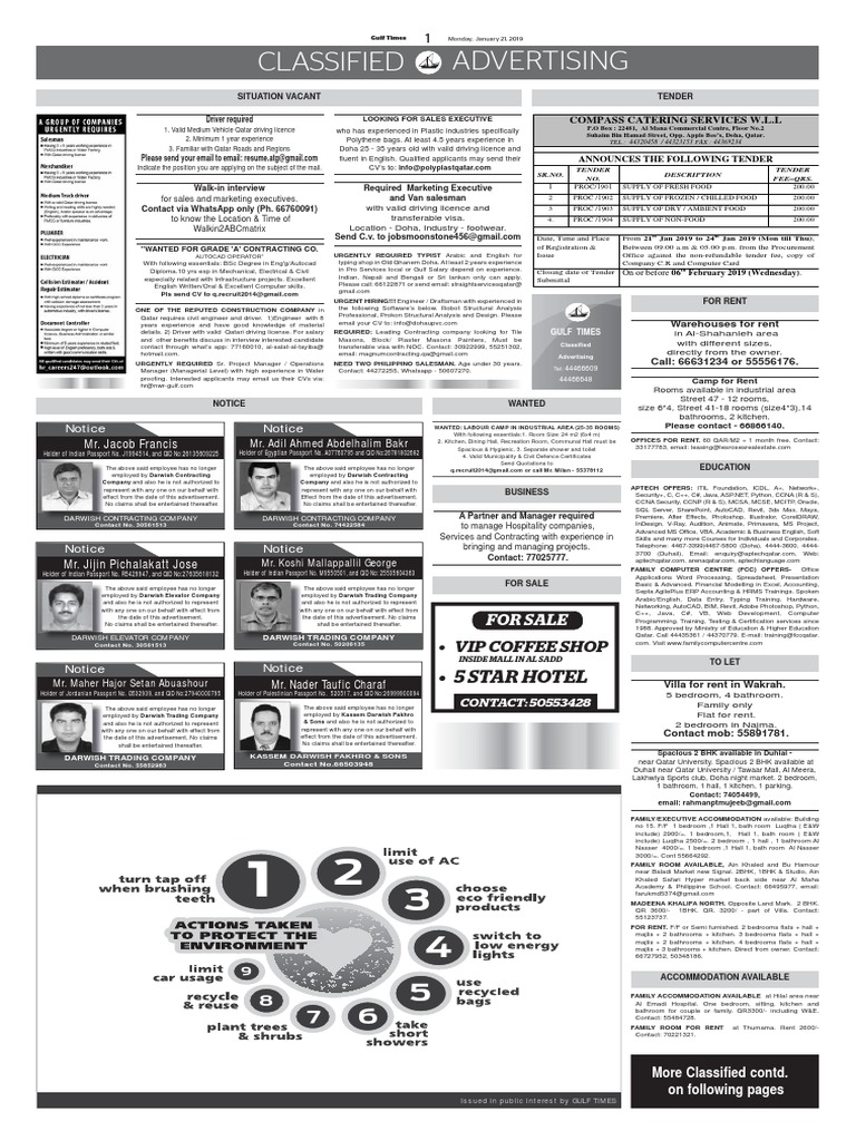 Qatar Job Vacancies and Services | PDF | Qatar | Human Resources
