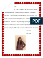 Edt 313 - Parent Letter Kay