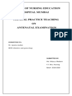 Clinical Pratice Teaching Anc Examination