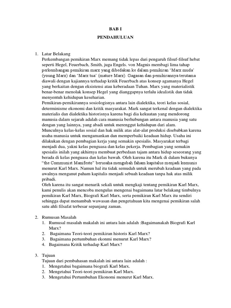 Teori Pertumbuhan Ekonomi Karl Marx Pdf