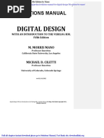 Solutions Manual For Digital Design 5th Edition by Mano PDF