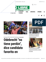 Odebrecht "no tiene perdón", dice candidato favorito en elección panameña - Metro Libre