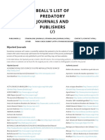 Hijacked Journals - Beall's List of Predatory - Journals and Publishers