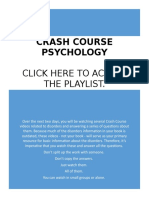 Crash Course Disorder Worksheets